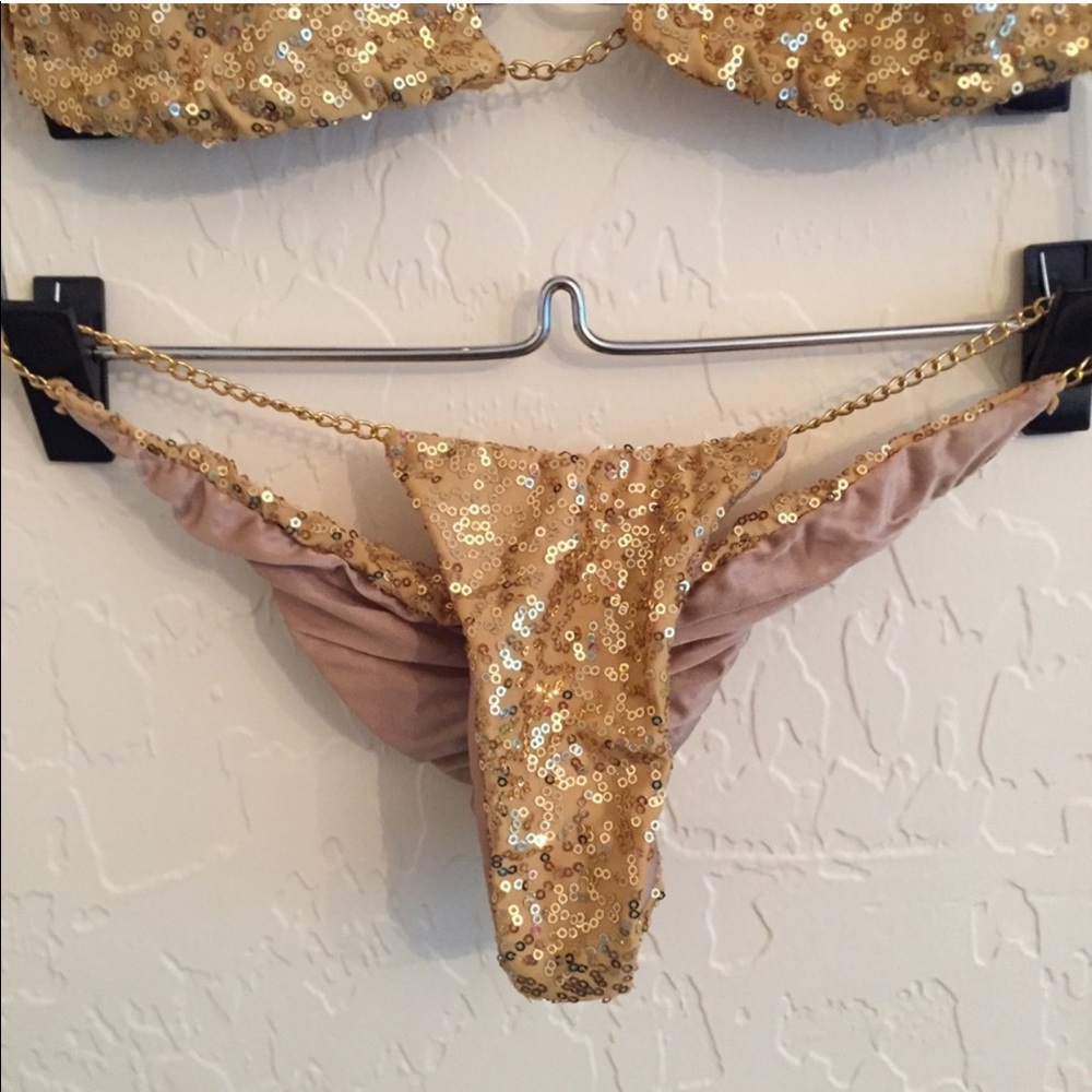 Gold sequin bikini